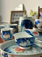 Blue and White Porcelain Cat Master Cup - Image 6